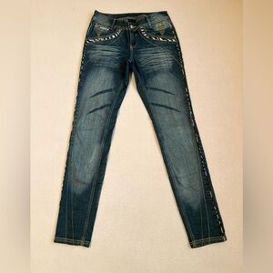 Dereon Street Warrior Jeans Sz 7/8 Medium Wash Bootcut EUC Beyoncé Line